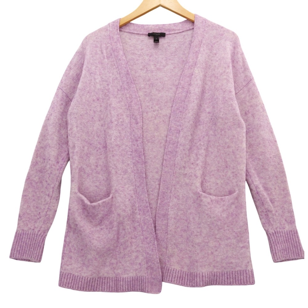 J.Crew Boyfriend Cardigan Sweater‎ Alpaca/Wool Open Front Soft Knit Sz S